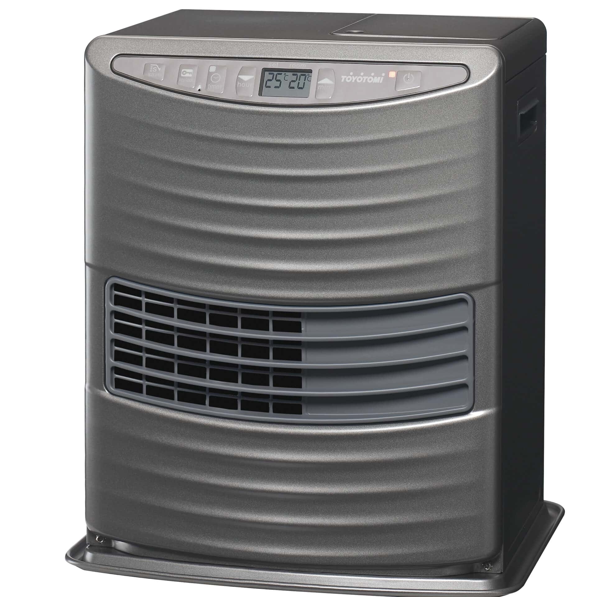 Electric space heater designed for home and office heating, featuring adjustable temperature.