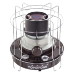 High-quality Toyotomi portable gas stove with safety guard, adjustable flame, perfect for camping and outdoor activities.
