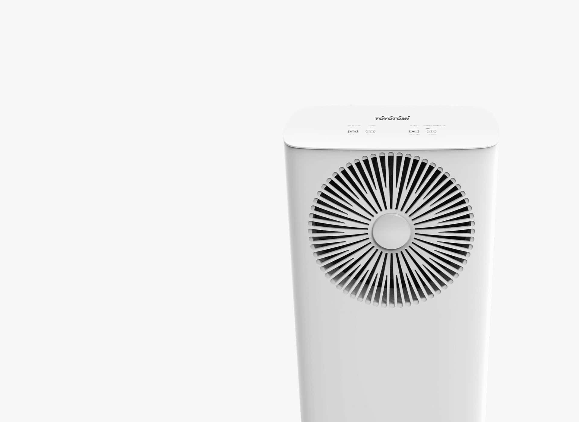 Toyotomi TD-2410 dehumidifier front image with grey background