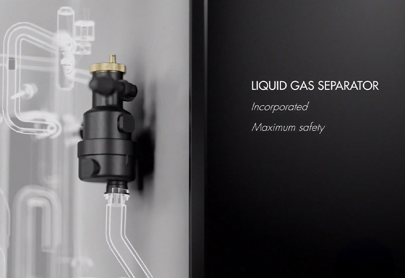 Exhibición del separador de gas líquido de la bomba de calor de Toyotomi