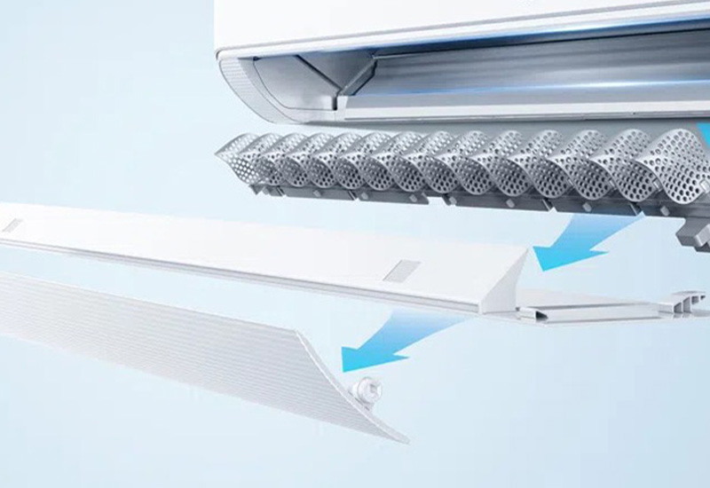 Muestra del producto de aires acondicionados Toyotomi de sus rejillas de ventilación y cómo funcionan.