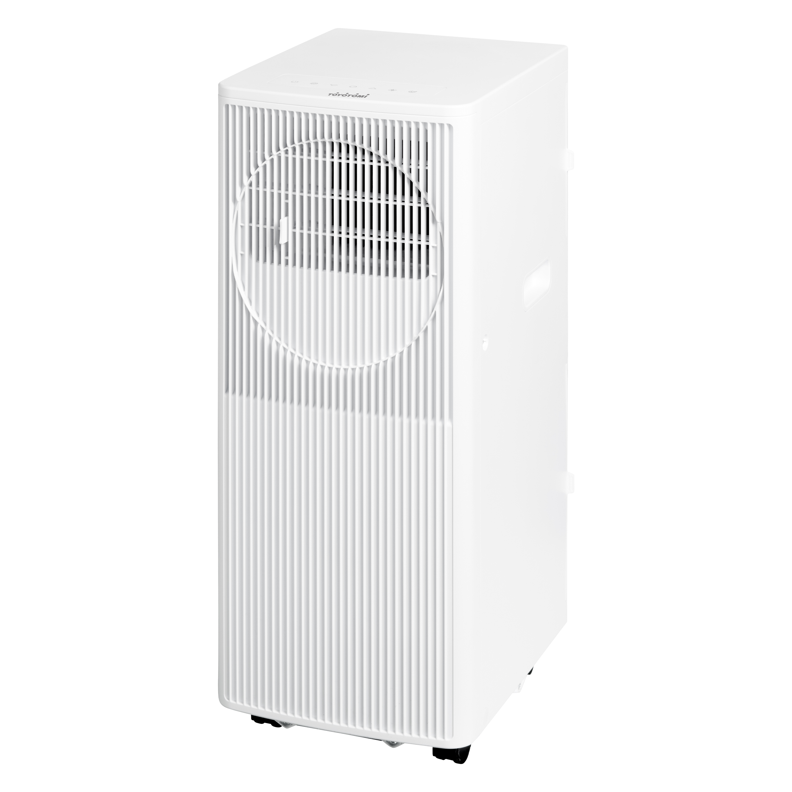 High-efficiency portable air conditioner with adjustable settings and remote control.