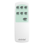 Easy-to-use Toyotomi remote control for air conditioning units with temperature, mode, and timer options.