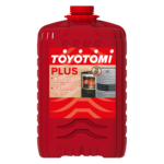 Red Toyotomi Plus fuel container for portable heaters, durable and portable.