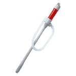 An image of a portable heating device with a flexible hose, ideal for residential and commercial hea.