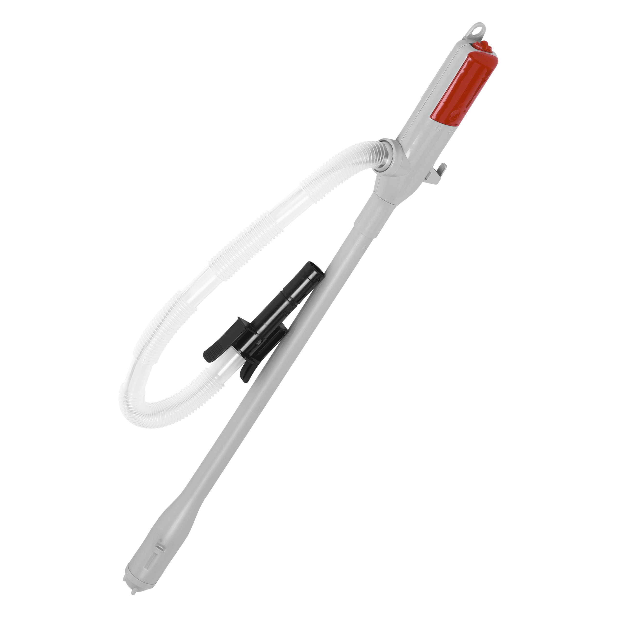 Vacuum cleaner with a flexible hose and adjustable wand for efficient cleaning.