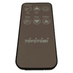Remote control for HVAC units with various function buttons.