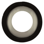Circular vent filter for HVAC systems, black foam material.